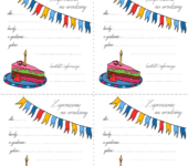 Kolorowe zaproszenia urodzinowe do wydrukowania