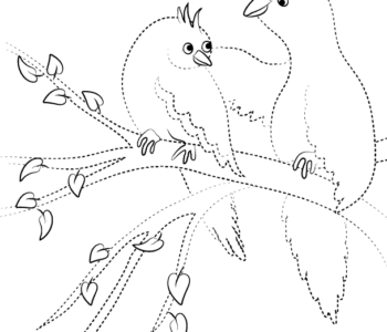 Połącz kropki: ptaki – zabawa w łączenie kropek