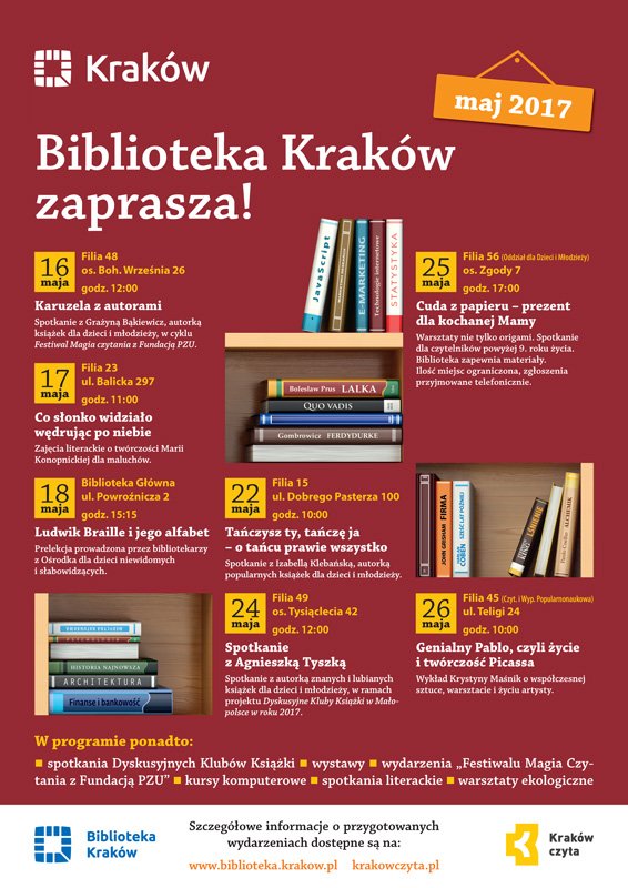 W maju Biblioteka Kraków nie zwalnia tempa
