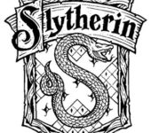 Malowanka Harry Potter Slytherin, kolorowanki do druku