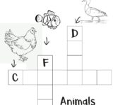 Krzyżówka dla dzieci po angielsku zwierzęta
