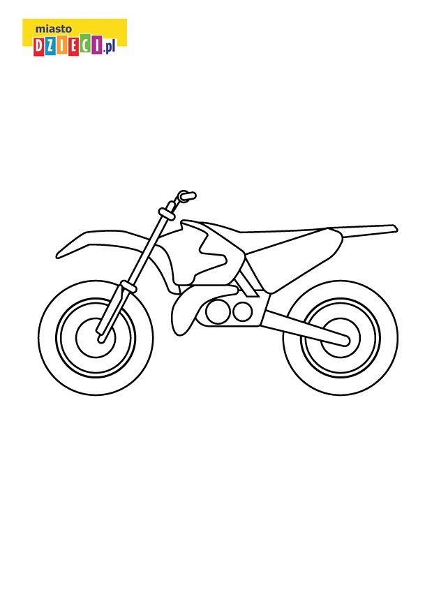 Motocykl crossowy kolorowanka dla chłopców do wydrukowania