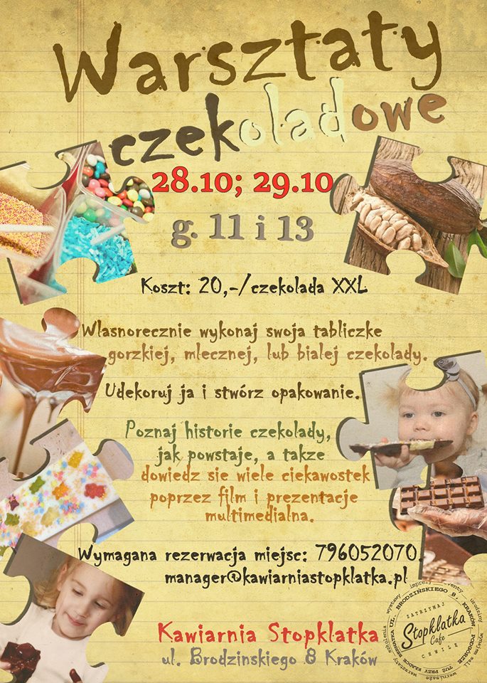 Październikowe warsztaty czekoladowe w Kawiarni Stopklatka