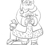 Świąteczna kolorowanka z Mikołajem do druku