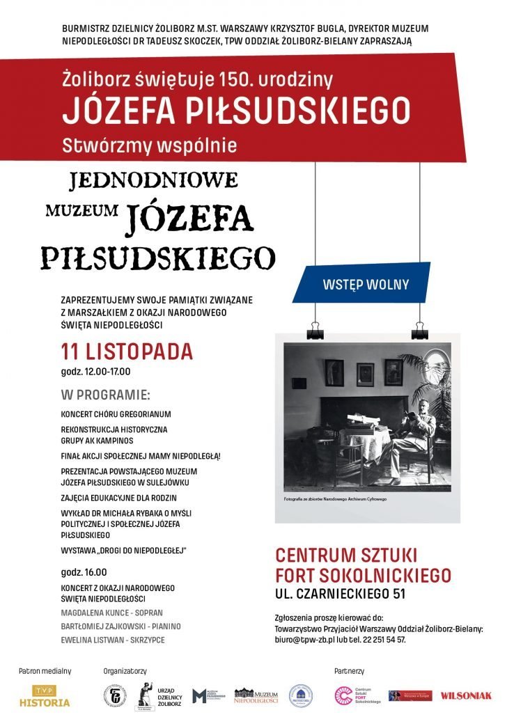 Żoliborz świętuje 150. urodziny Józefa Piłsudskiego. Bezpłatne atrakcje dla dzieci i dorosłych