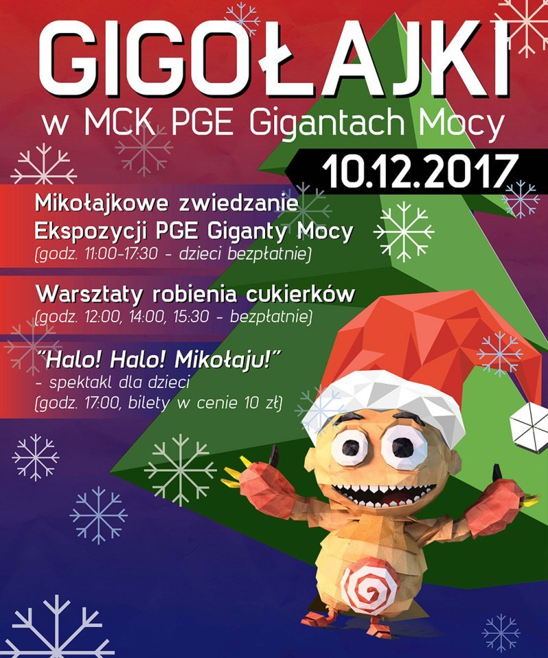 Gigołajki - mikołajkowe święto dla dzieci w MCK PGE Gigantach Mocy! Bełchatów