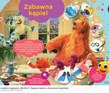 Niedźwiedź w dużym niebieskim domu zabawna kąpiel zabawa do druku dla dzieci