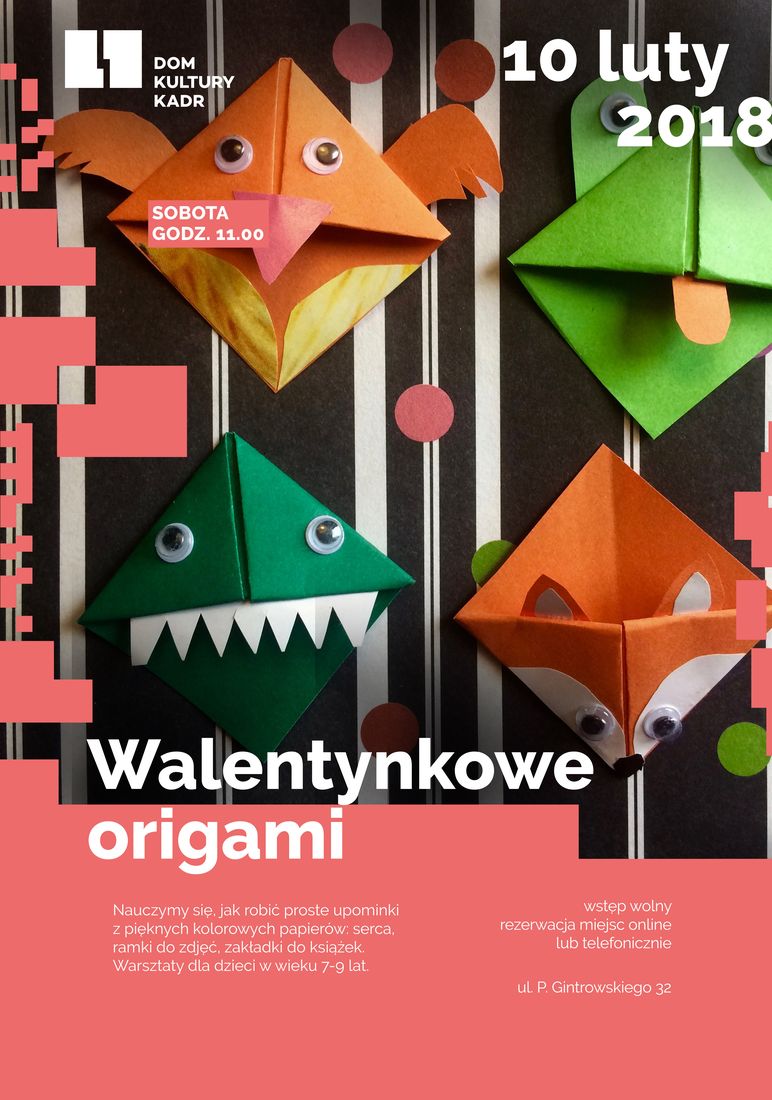 Walentynkowe origami - warsztaty dla dzieci