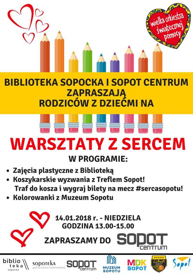 Warsztaty z sercem - Biblioteka Sopocka z Centrum Sopot dla WOŚP