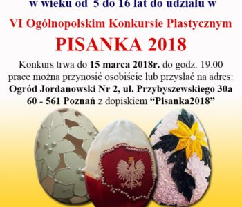 VI Ogólnopolski  Konkurs  Plastyczny – Tradycje wielkanocne. Pisanka 2018