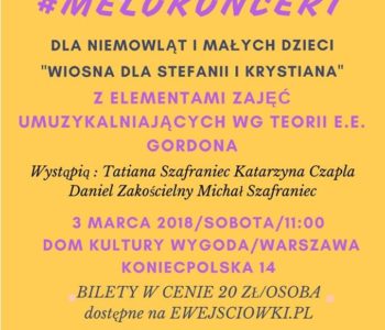 Wiosna dla Stefanii i Krystiana - charytatywny MeloKoncert w Warszawie