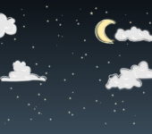 Księżyc ziewa, gwiazdka mruga, wierszyk na dobranoc dla dzieci