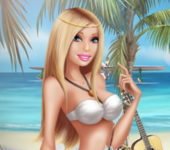 barbie na plazy gra online