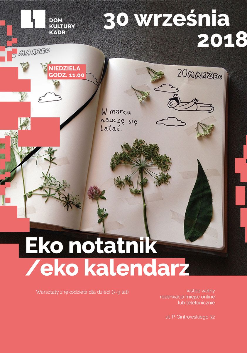 Eko notatnik/Eko kalendarz - warsztaty dla dzieci