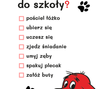 Lista zadań z Cliffordem - szablon do druku dla dzieci MiastoDzieci.pl