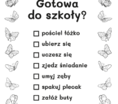 lista zadań dla dziewczynki kolorowanka do druku dla dzieci MiastoDzieci.pl