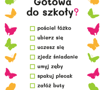 czynności przed wyjściem do szkoły - szablon do druku dla dzieci MiastoDzieci.pl