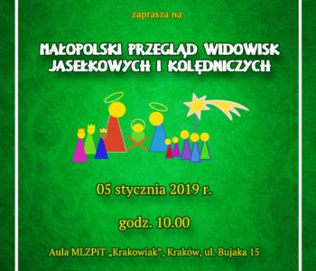 Plakat - małopolski przegląd widowisk jasełkowych i kolędniczych_ 2019_