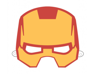 Maski Superbohaterów – Iron Man – szablon do druku