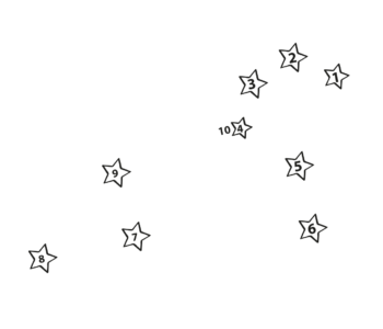 Połącz kropki w Gwiazdozbiorze Lwa – zabawa w łączenie kropek