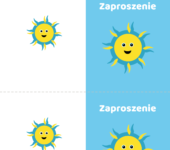 zaproszenia na urodziny dziecka - słoneczka szablony do druku dla dzieci MiastoDzieci.pl