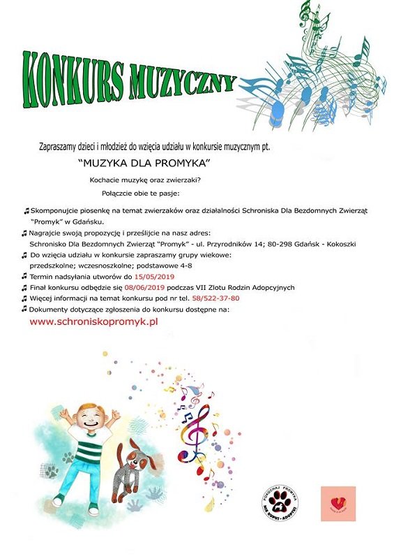 Konkurs dla dzieci i młodzieży: Muzyka dla Promyka