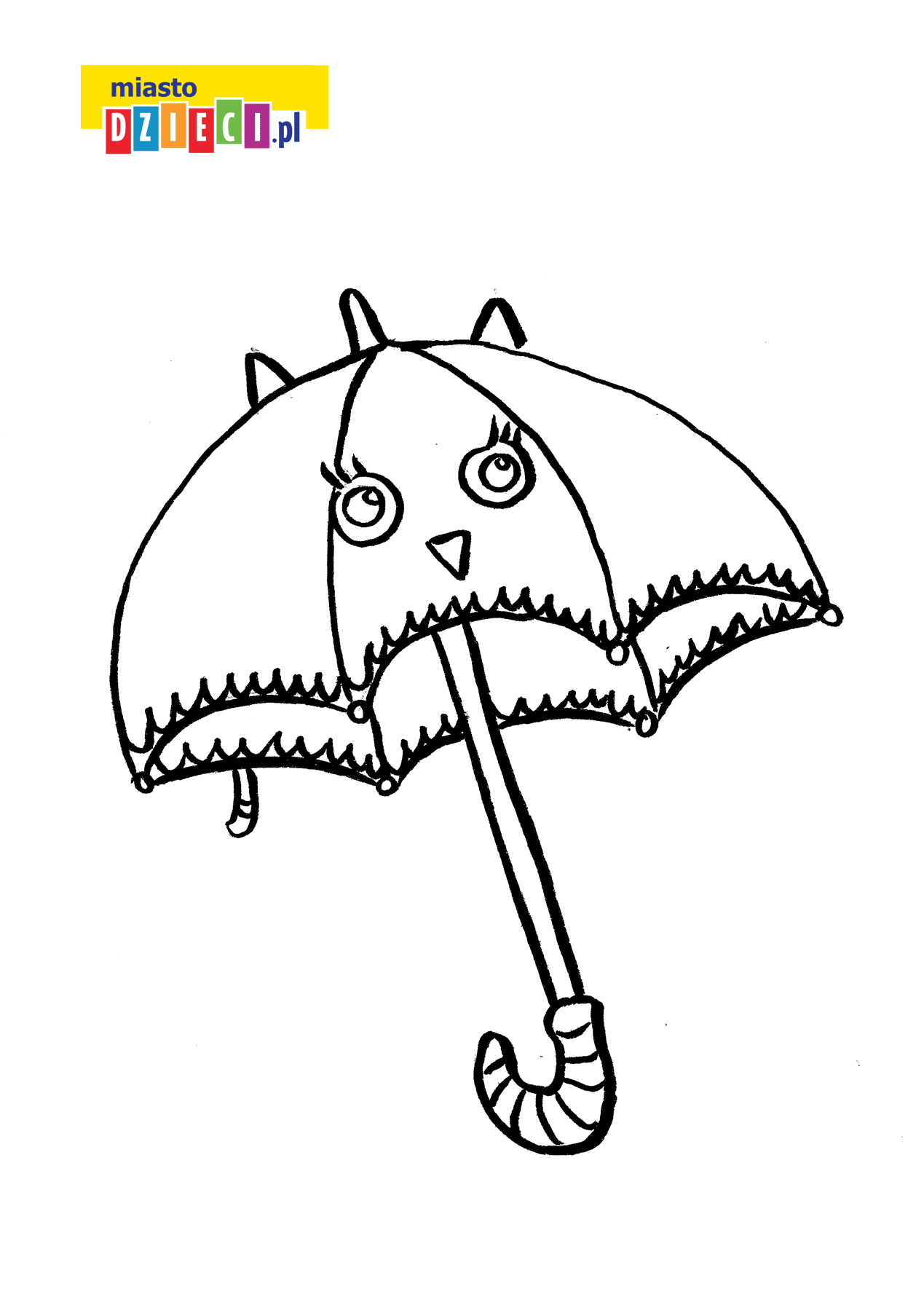 parasol - kolorowanka