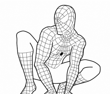 Siedzący spiderman