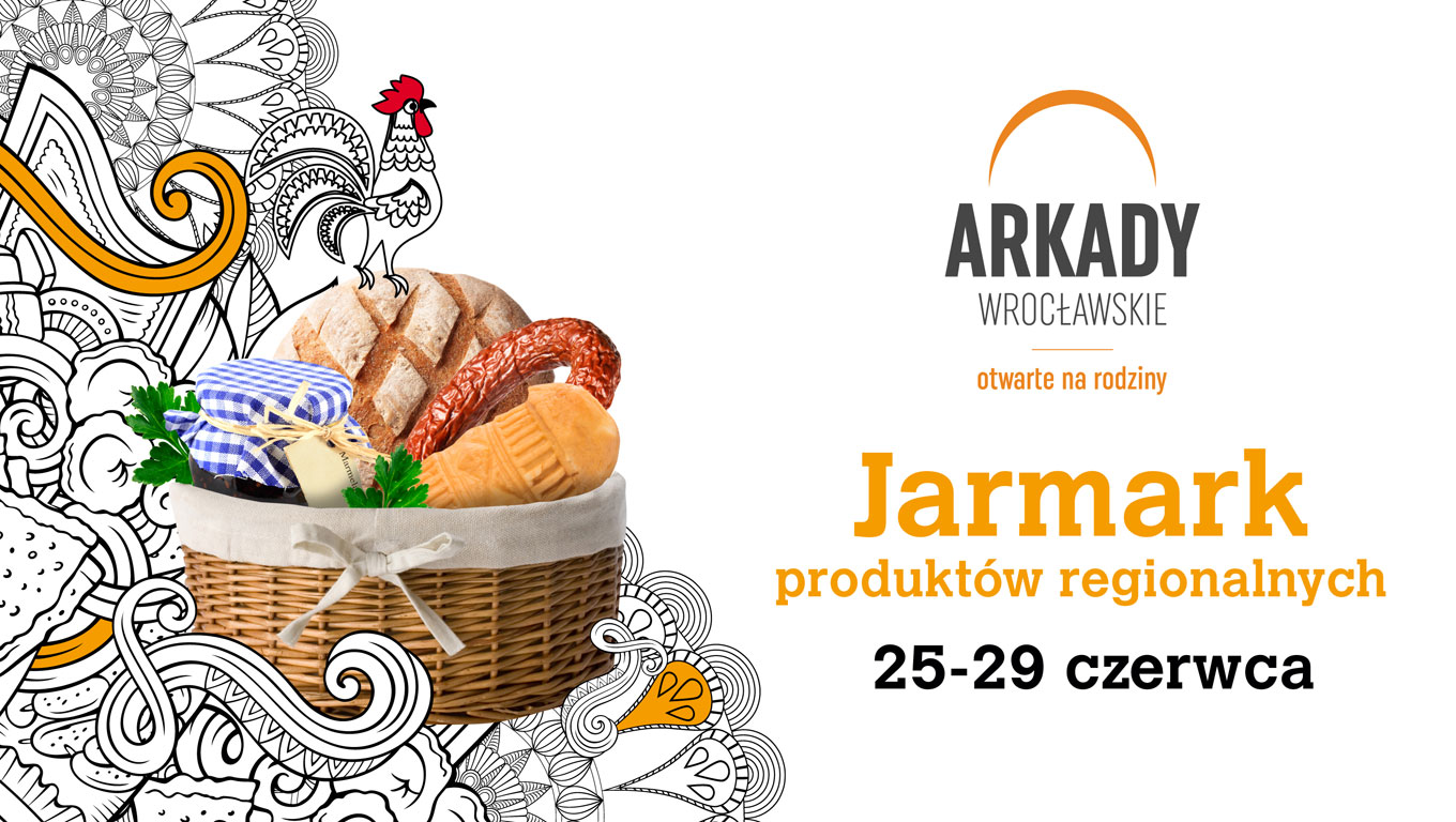Czerwcowy Jarmark Produktów Regionalnych w Arkadach Wrocławskich