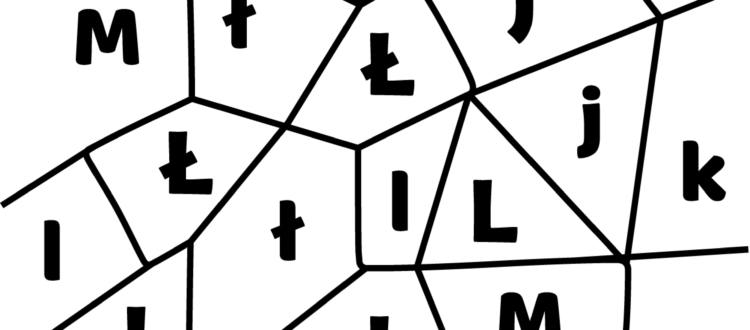litera Ł - ukryte litery do nauki czytania kolorowanki i szablony do druku dla dzieci MiastoDzieci.pl