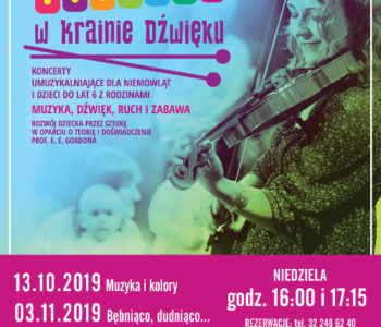 Maluchy w krainie dźwięku –  koncert umuzykalniający dla niemowląt i dzieci. Ruda Śląska – odwołane