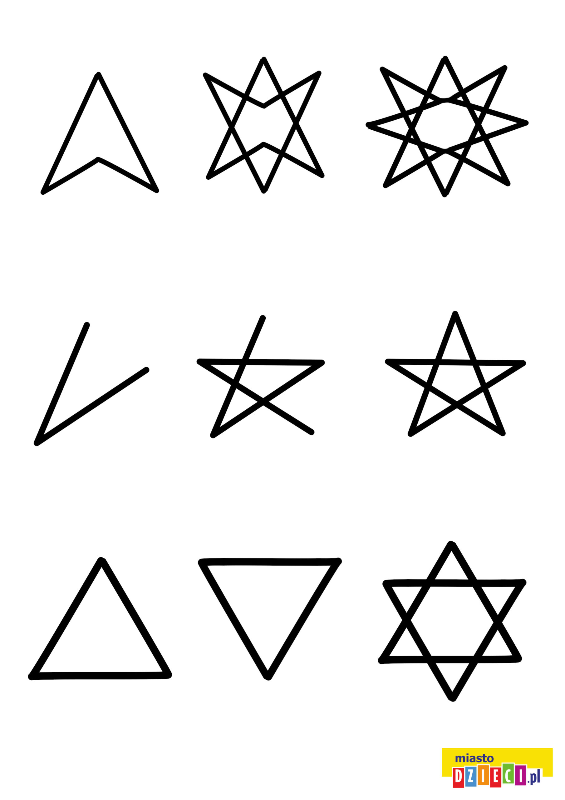 Jak narysować gwiazdę szablon dla dzieci do druku