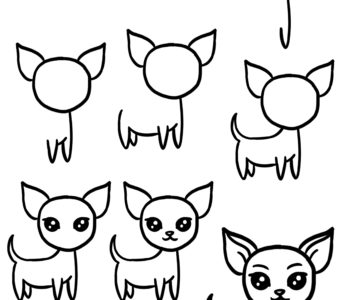 Jak narysować psa chihuahua szablony rysowania do druku dla dzieci