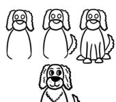 Jak narysować psa spaniel. Poradnik rysowania dla dzieci do druku