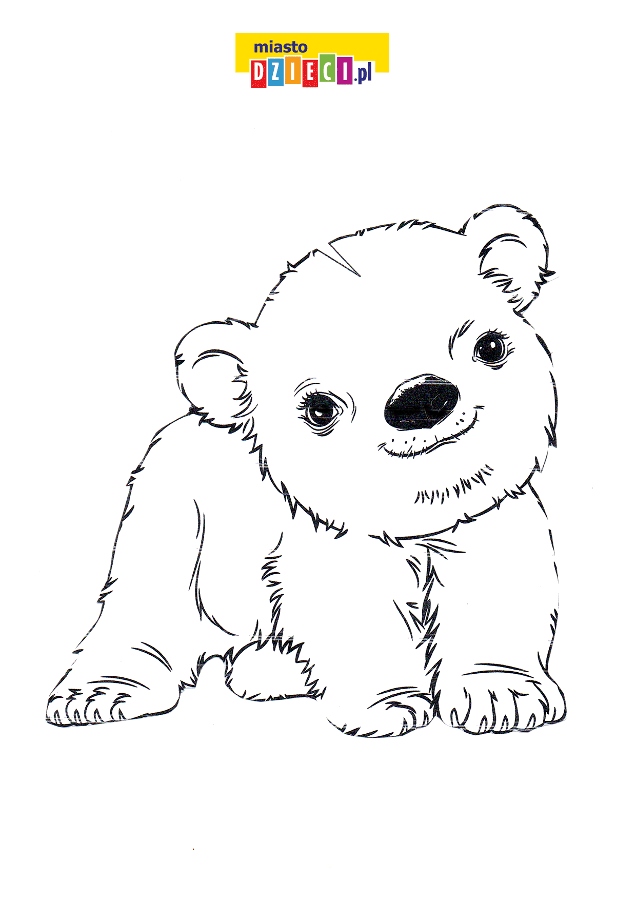 kolorowanka - niedźwiadek