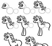 Jak narysować kucyka pony instrukcja rysowania dla dzieci krok po kroku