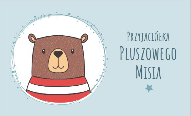 Przyjaciółka Pluszowego Misia medal do druku plakietka