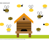 Dokończ rysowanie pszczół, karty pracy do wydruku dla przedszkolaków