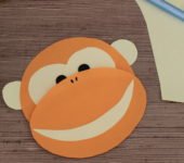 Małpka z papieru jak zrobić małpkę, zabawa plastyczna dla dzieci diy