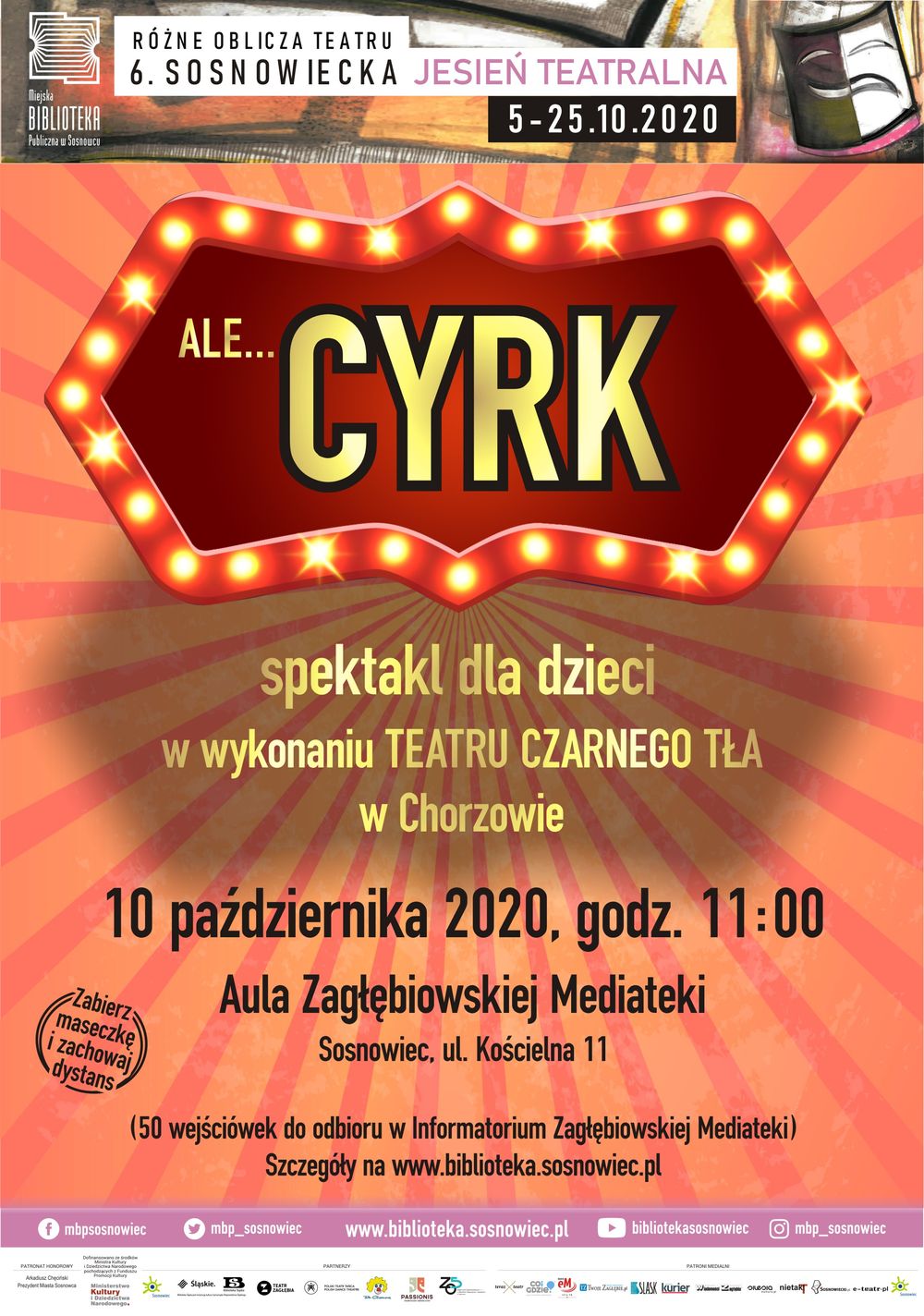Spektakl dla dzieci Ale… cyrk, czyli Teatr Czarnego Tła ponownie w Mediatece! Sosnowiec