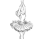 Baletnica kolorowanka do druku, malowanki online dla dziewczynek