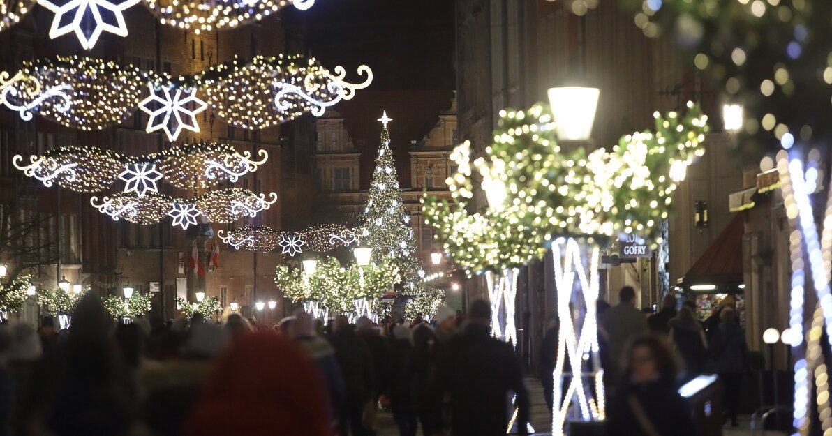 Świąteczne iluminacje i wizyta Świętego Mikołaja w Gdańsku