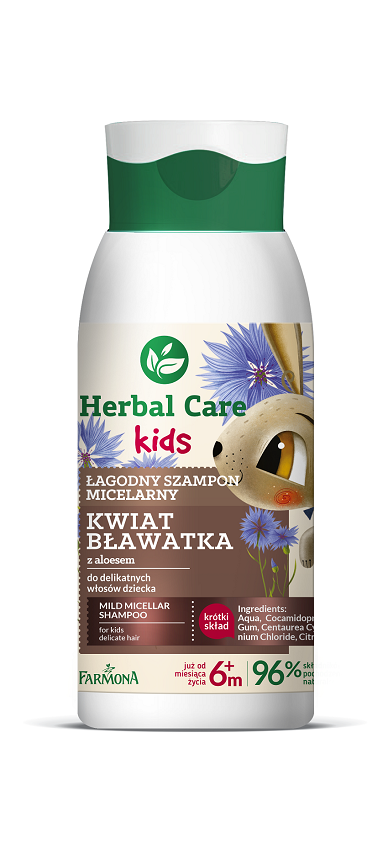 Herbal Car Kids – Łagodny szampon micelarny, Kwiat blawatka 300 ml