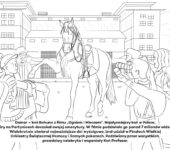 Damar, koń Bohuna, kolorowanka online dla dzieci. Darmowe kolorowanki do druku z końmi