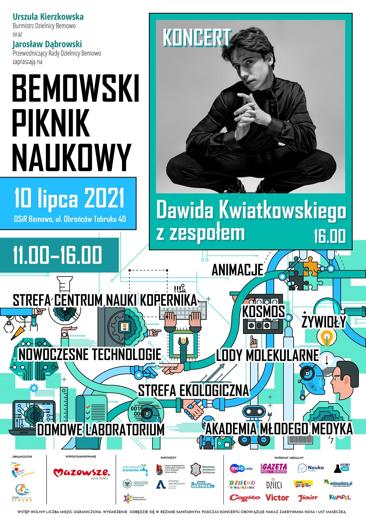 Bemowski Piknik Naukowy i koncert Dawida Kwiatkowskiego