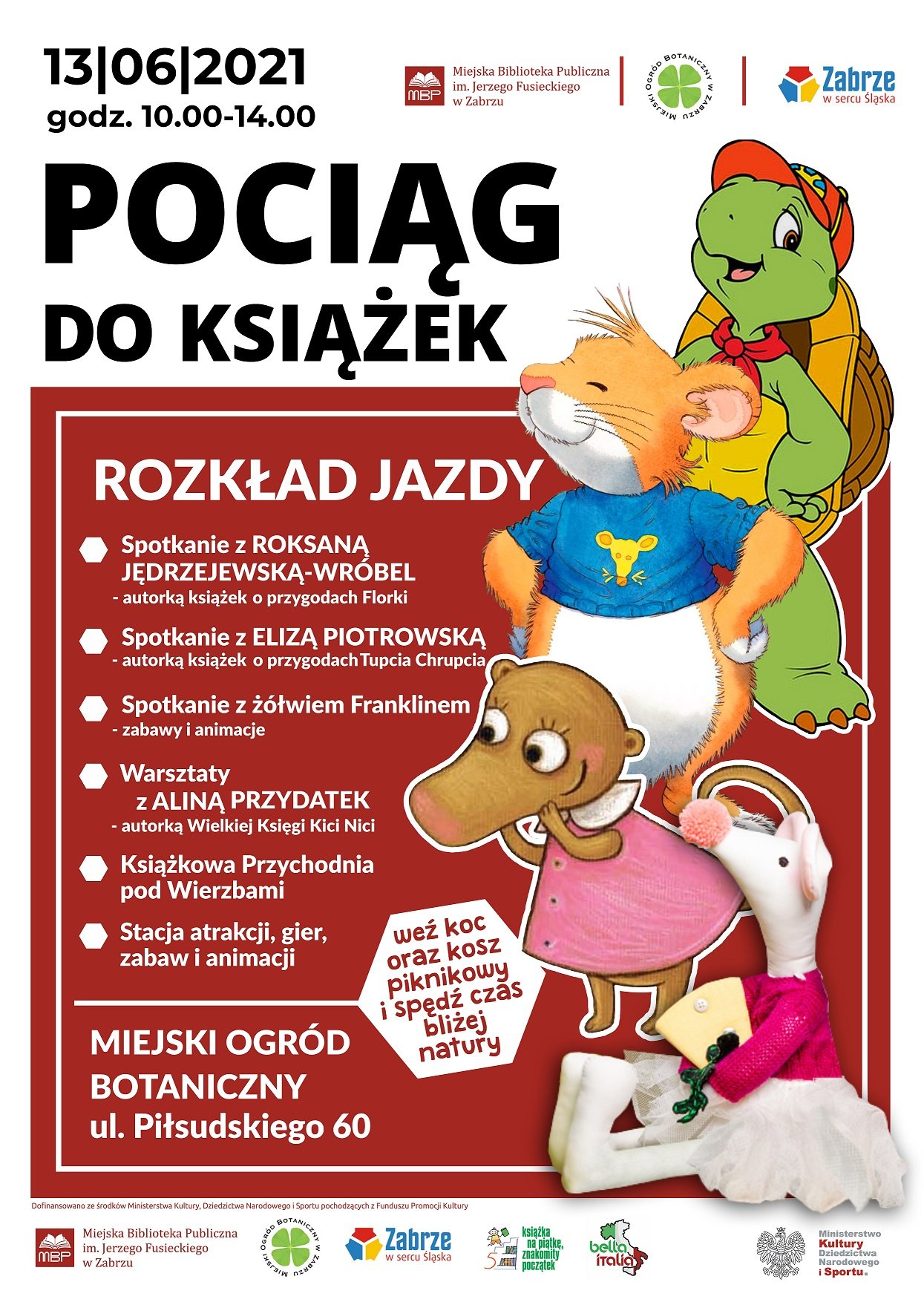 Pociąg do książek. Plenerowy happening czytelniczo-przyrodniczy