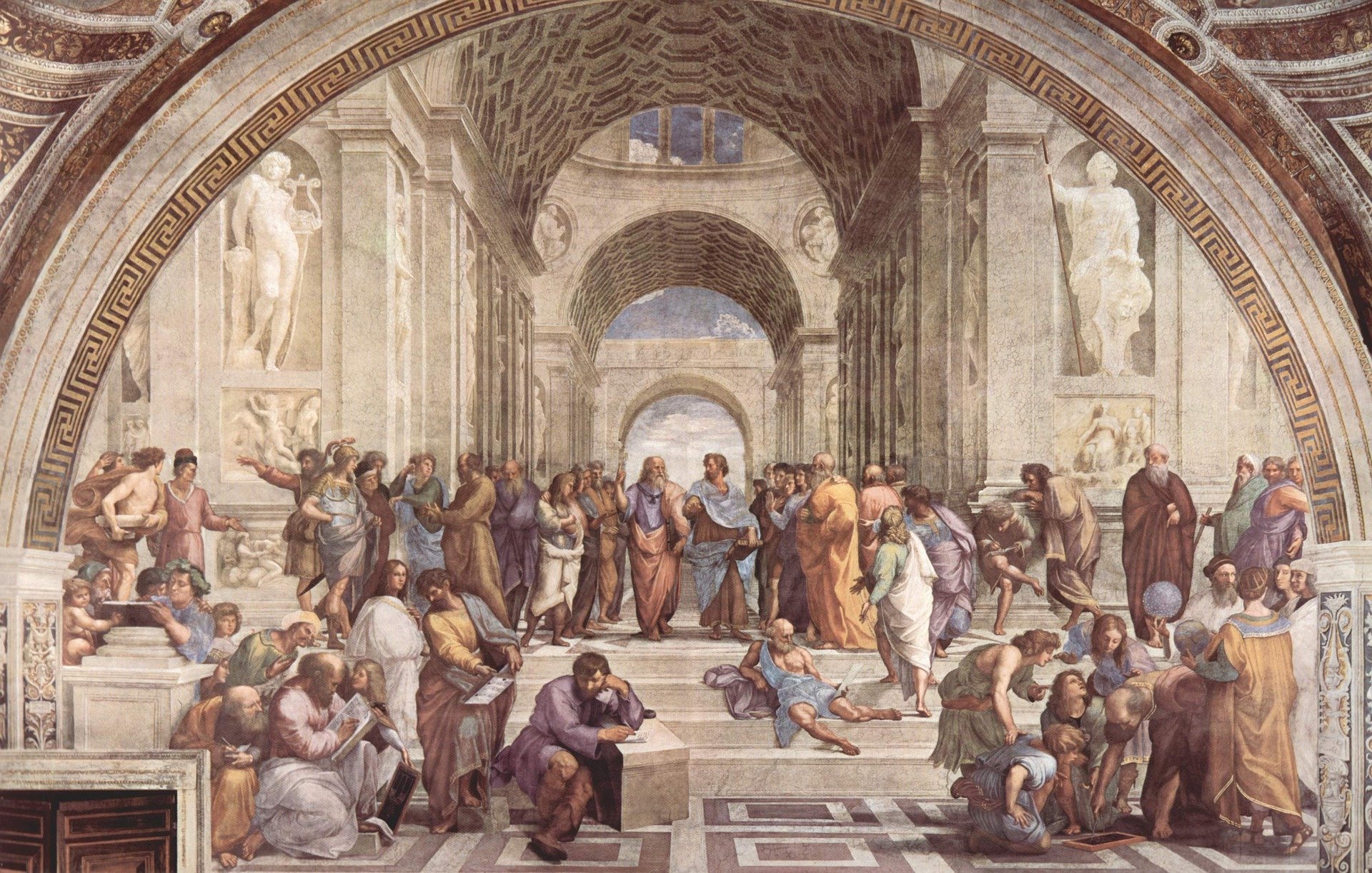 rafael santi szkoła ateńska słynne obrazy quiz wiedzy test malarstwo malarze historia sztuki