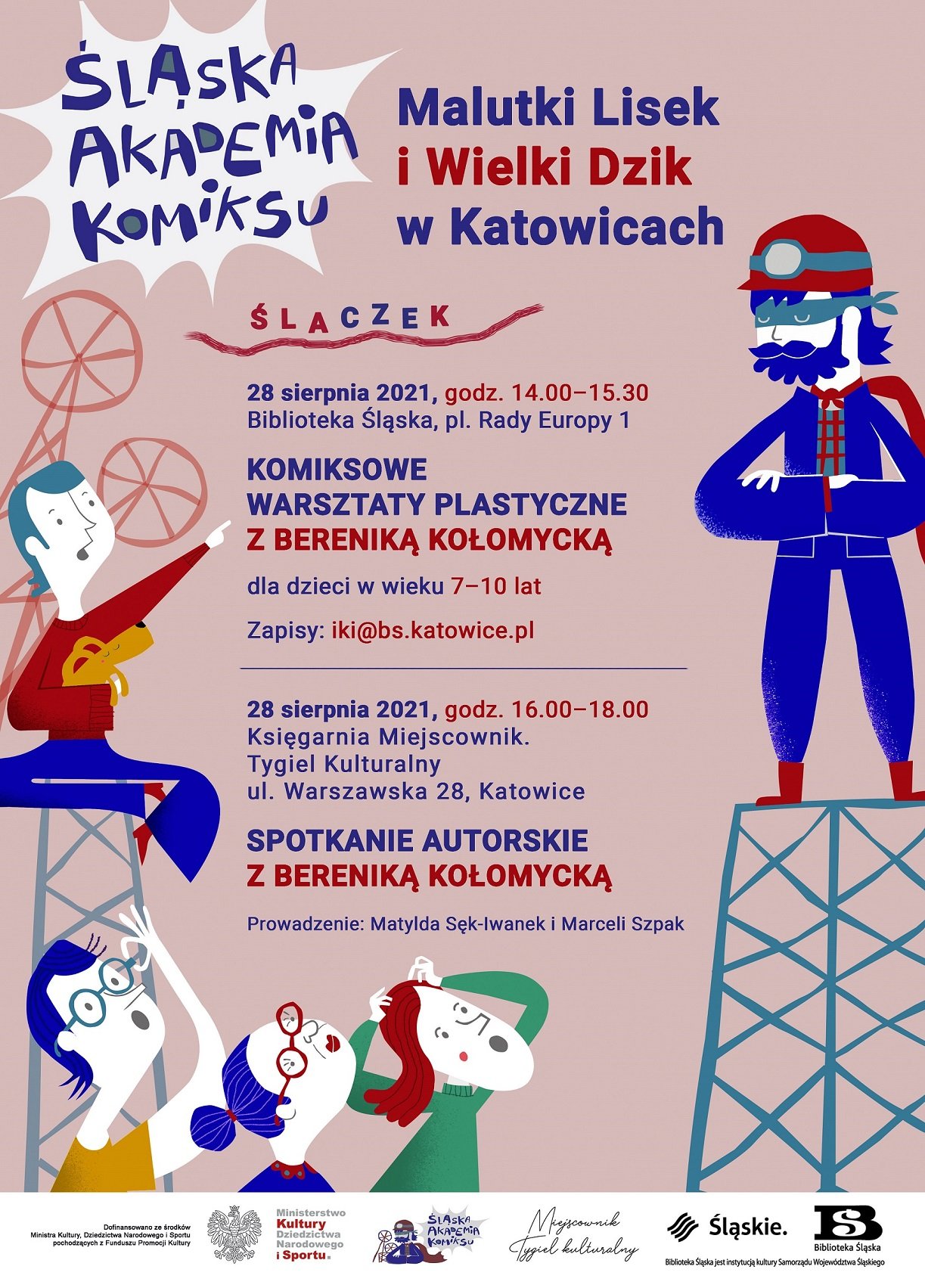 Malutki Lisek i Wielki Dzik w Katowicach. ŚLAczeK – warsztaty komiksowe dla dzieci i spotkanie autorskie