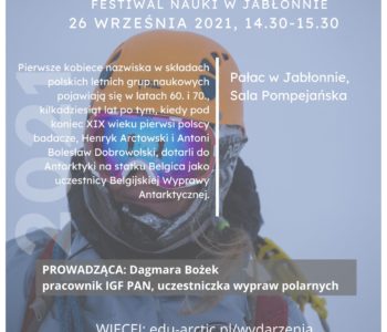 Wykład: Polarniczki – opowieści o uczestniczkach polskich wypraw polarnych