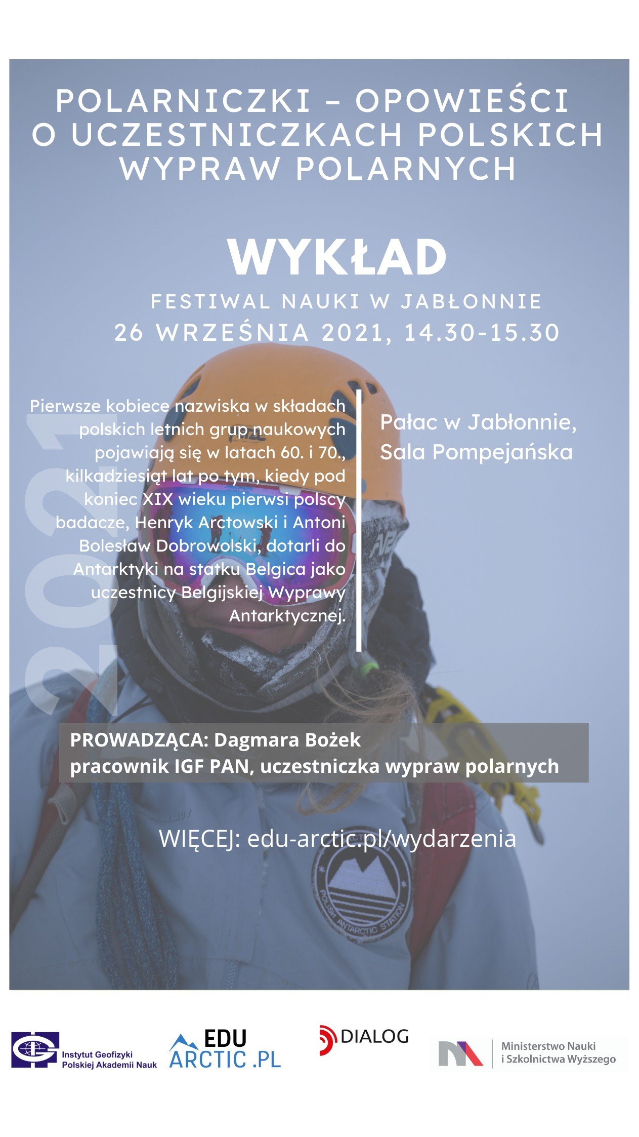 Wykład: Polarniczki - opowieści o uczestniczkach polskich wypraw polarnych